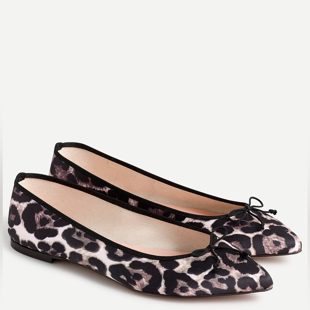 J.Crew - Gemma Leopard Satin Classic Ballet